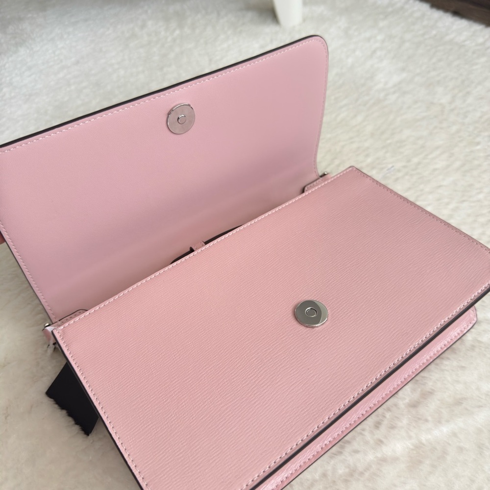 Kate Spade Blush Pink Shoulder Bag with Silver Chain - Picture 7 of 10